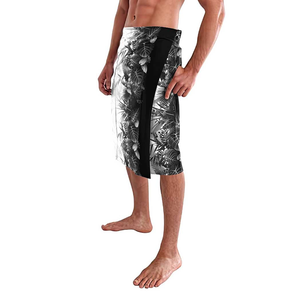 Hawaii Tropical Plant Monochrome Lavalava Vibrant Polynesian Pattern