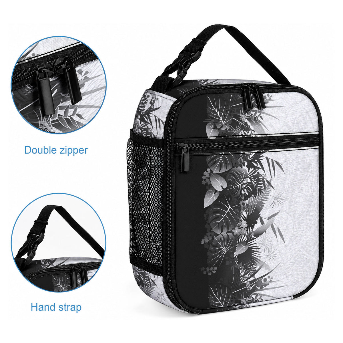 Hawaii Tropical Plant Monochrome Lunch Bag Vibrant Polynesian Pattern LT01 - Polynesian Pride