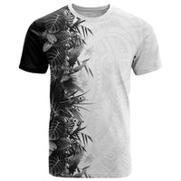 Hawaii Tropical Plant Monochrome T Shirt Vibrant Polynesian Pattern