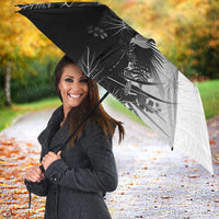 Hawaii Tropical Plant Monochrome Umbrella Vibrant Polynesian Pattern