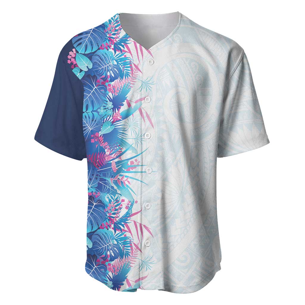 Hawaii Tropical Plant UliUli Baseball Jersey Vibrant Polynesian Pattern