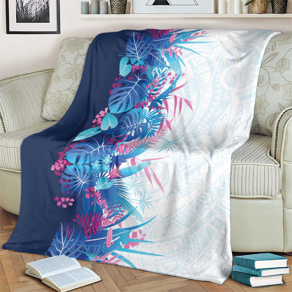 Hawaii Tropical Plant UliUli Blanket Vibrant Polynesian Pattern