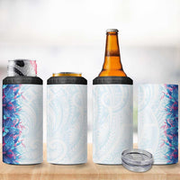 Hawaii Tropical Plant UliUli 4 in 1 Can Cooler Tumbler Vibrant Polynesian Pattern