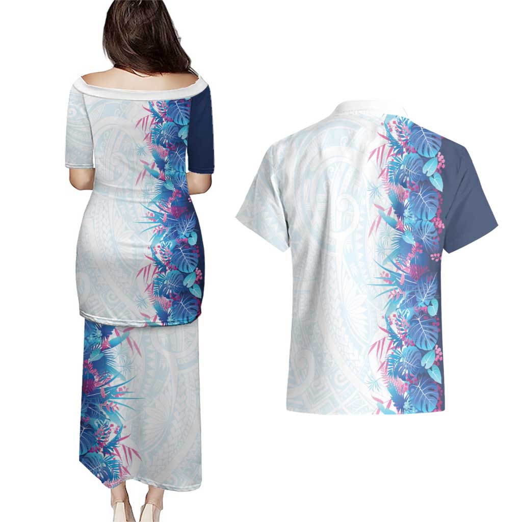 Hawaii Tropical Plant UliUli Couples Matching Puletasi and Hawaiian Shirt Vibrant Polynesian Pattern LT01 - Polynesian Pride