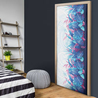 Hawaii Tropical Plant UliUli Door Cover Vibrant Polynesian Pattern