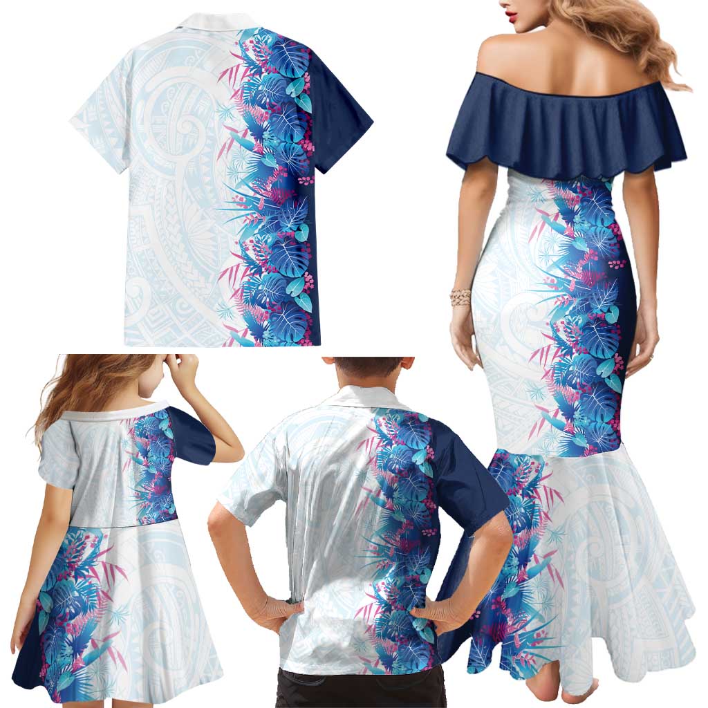 Hawaii Tropical Plant UliUli Family Matching Mermaid Dress and Hawaiian Shirt Vibrant Polynesian Pattern LT01 - Polynesian Pride