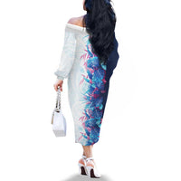 Hawaii Tropical Plant UliUli Family Matching Off The Shoulder Long Sleeve Dress and Hawaiian Shirt Vibrant Polynesian Pattern LT01 - Polynesian Pride