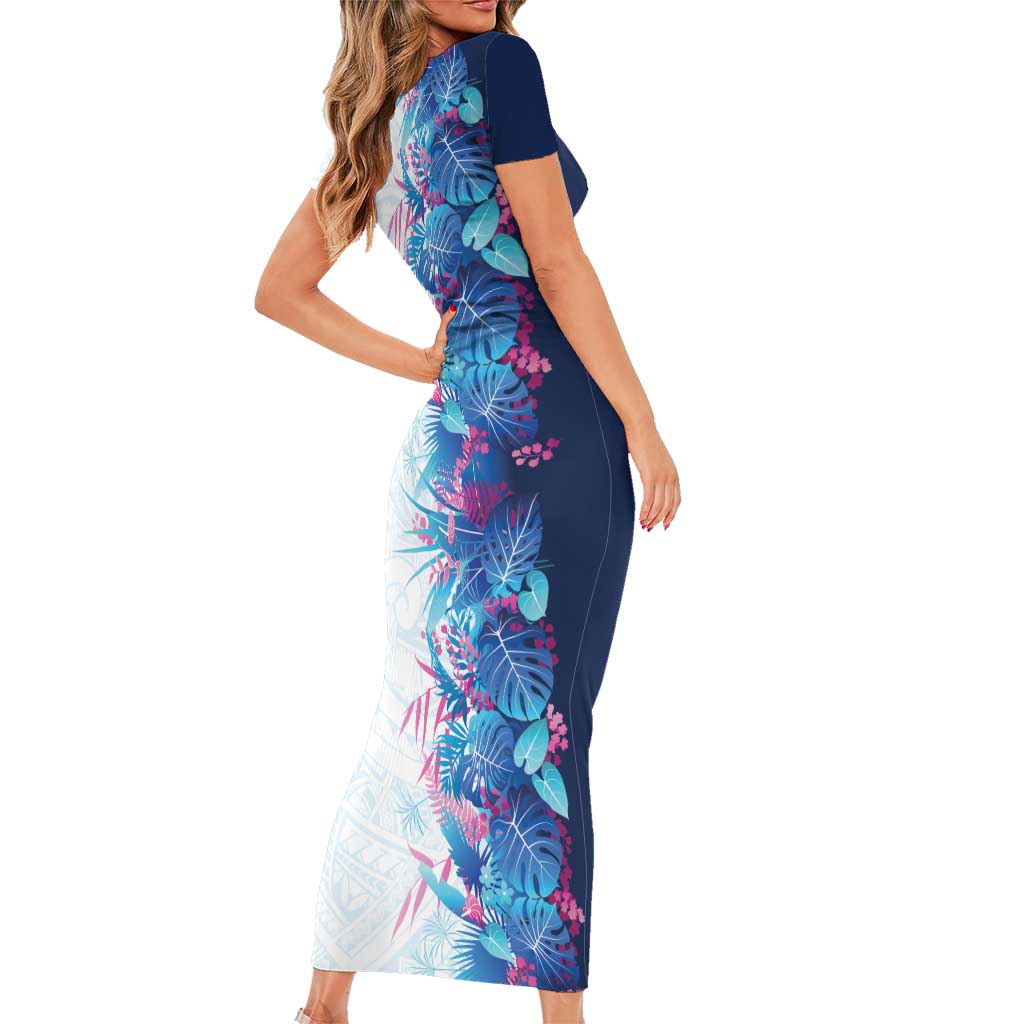 Hawaii Tropical Plant UliUli Family Matching Short Sleeve Bodycon Dress and Hawaiian Shirt Vibrant Polynesian Pattern LT01 - Polynesian Pride