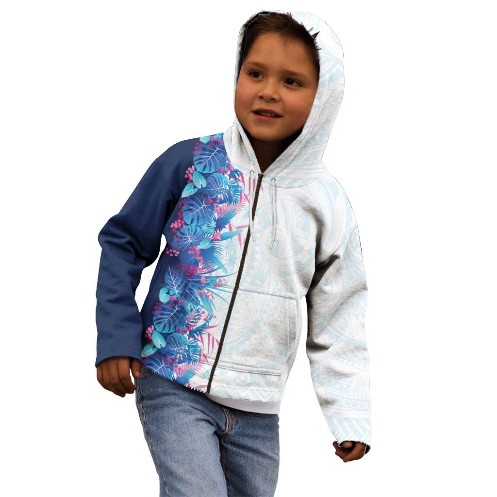 Hawaii Tropical Plant UliUli Kid Hoodie Vibrant Polynesian Pattern