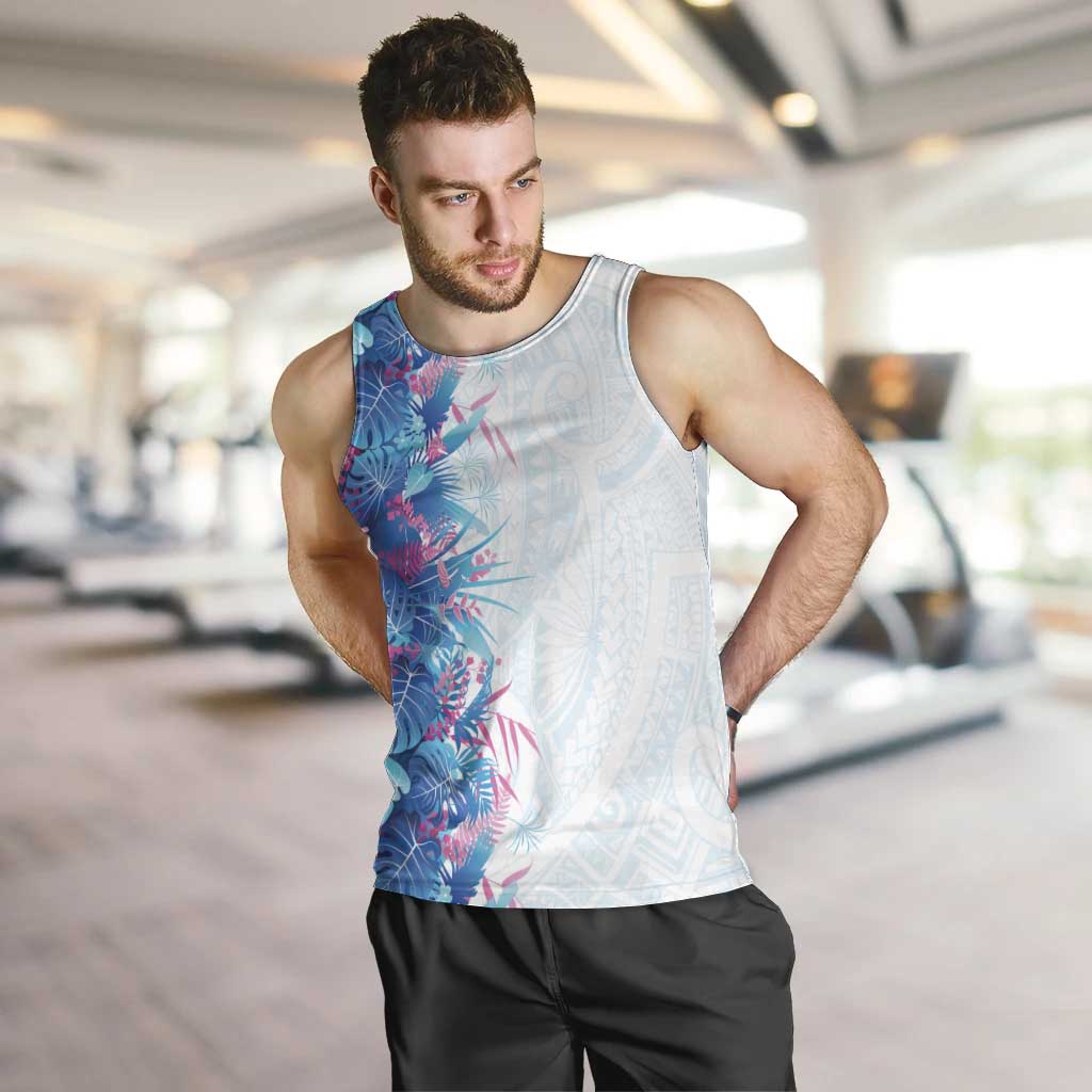 Hawaii Tropical Plant UliUli Men Tank Top Vibrant Polynesian Pattern
