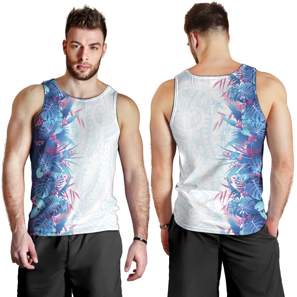 Hawaii Tropical Plant UliUli Men Tank Top Vibrant Polynesian Pattern