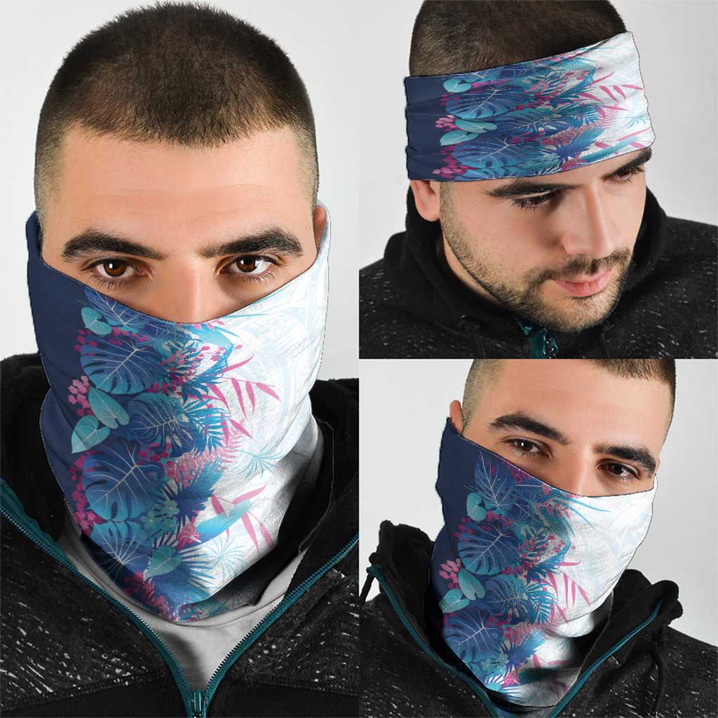 Hawaii Tropical Plant UliUli Neck Gaiter Vibrant Polynesian Pattern