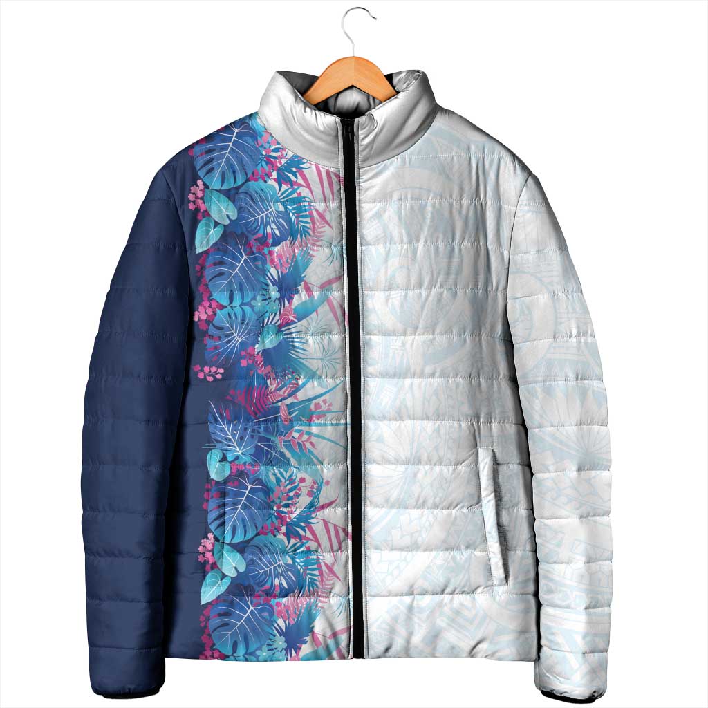 Hawaii Tropical Plant UliUli Padded Jacket Vibrant Polynesian Pattern