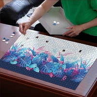 Hawaii Tropical Plant UliUli Puzzle Vibrant Polynesian Pattern