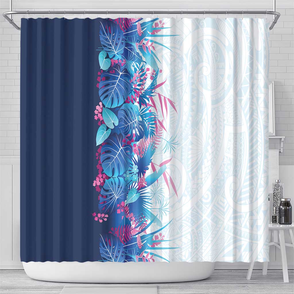 Hawaii Tropical Plant UliUli Shower Curtain Vibrant Polynesian Pattern