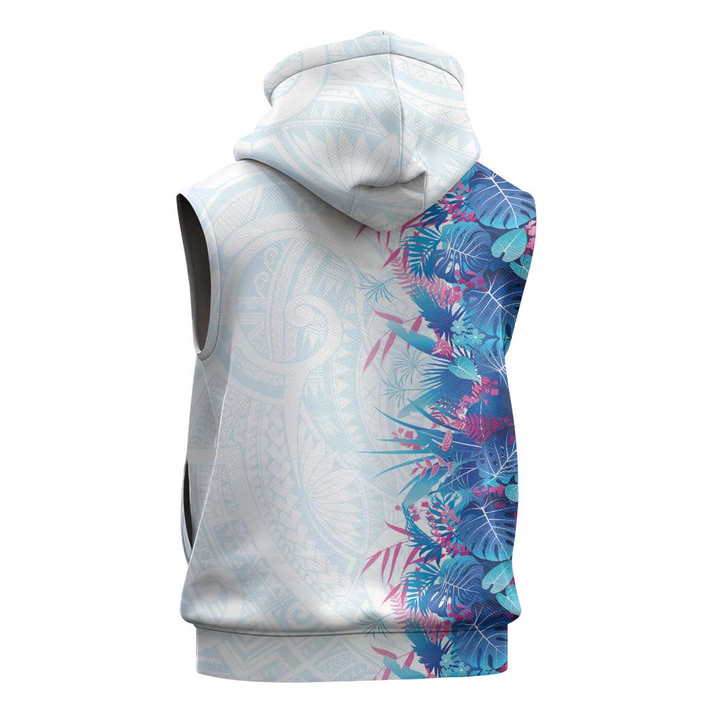 Hawaii Tropical Plant UliUli Sleeveless Zip Hoodie Vibrant Polynesian Pattern LT01 - Polynesian Pride