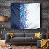 Hawaii Tropical Plant UliUli Tapestry Vibrant Polynesian Pattern