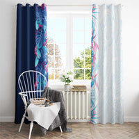 Hawaii Tropical Plant UliUli Window Curtain Vibrant Polynesian Pattern