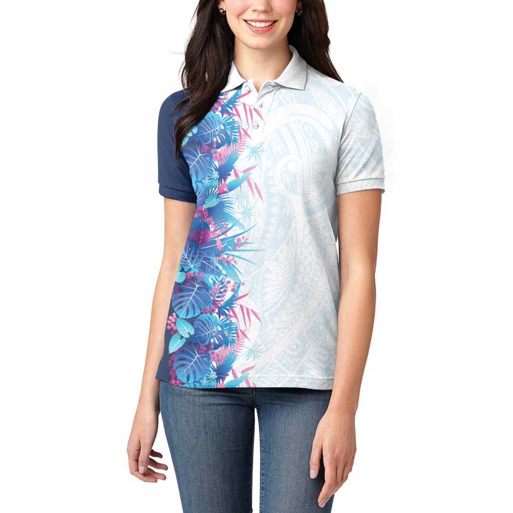 Hawaii Tropical Plant UliUli Women Polo Shirt Vibrant Polynesian Pattern LT01 - Polynesian Pride