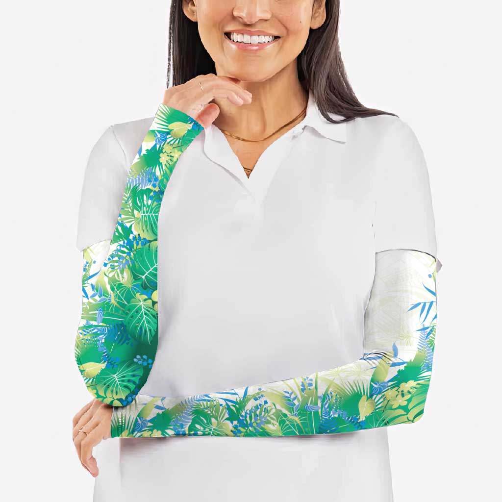 Hawaii Tropical Plant Omaomao Arm Sleeves Vibrant Polynesian Pattern