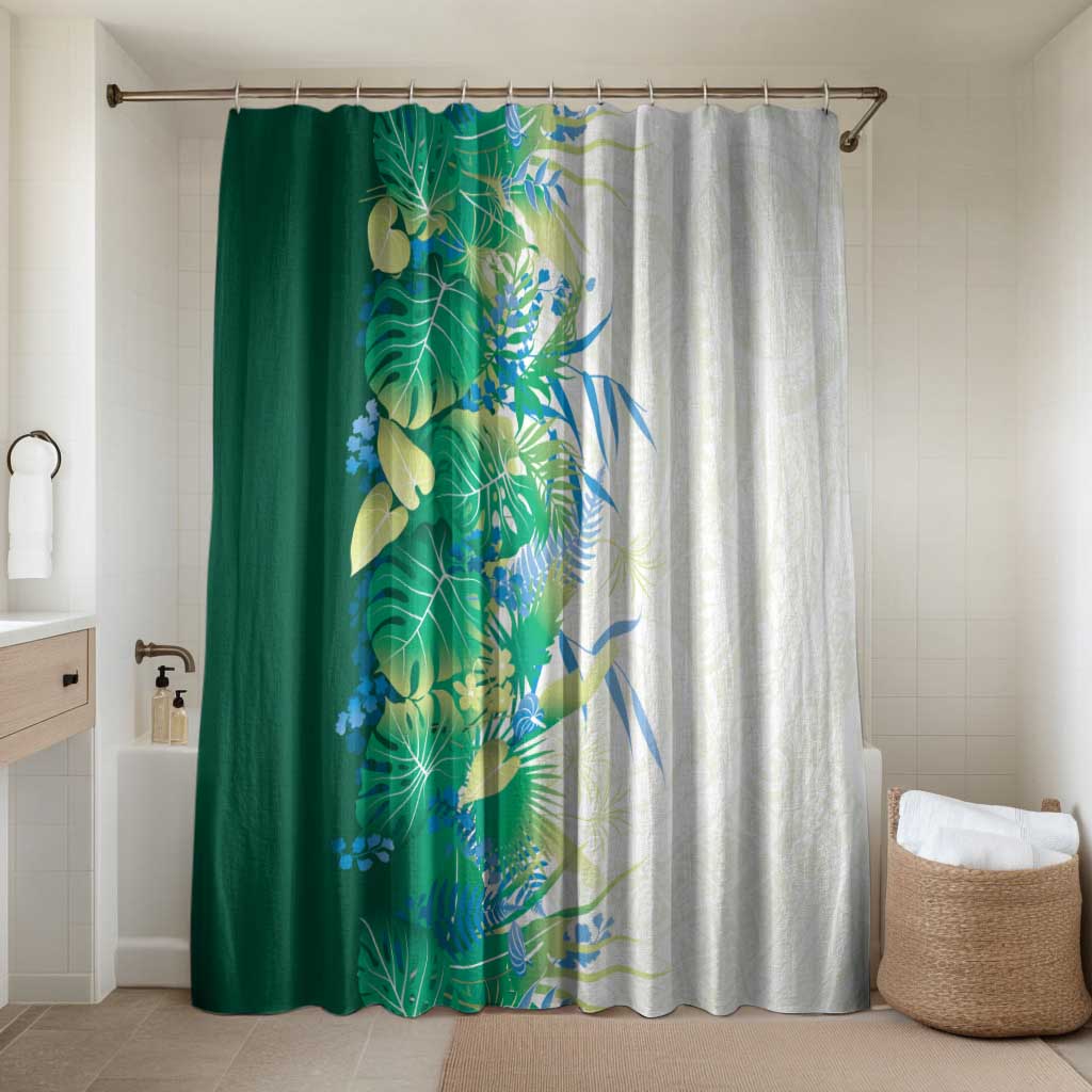 Hawaii Tropical Plant Omaomao Bathroom Set Vibrant Polynesian Pattern