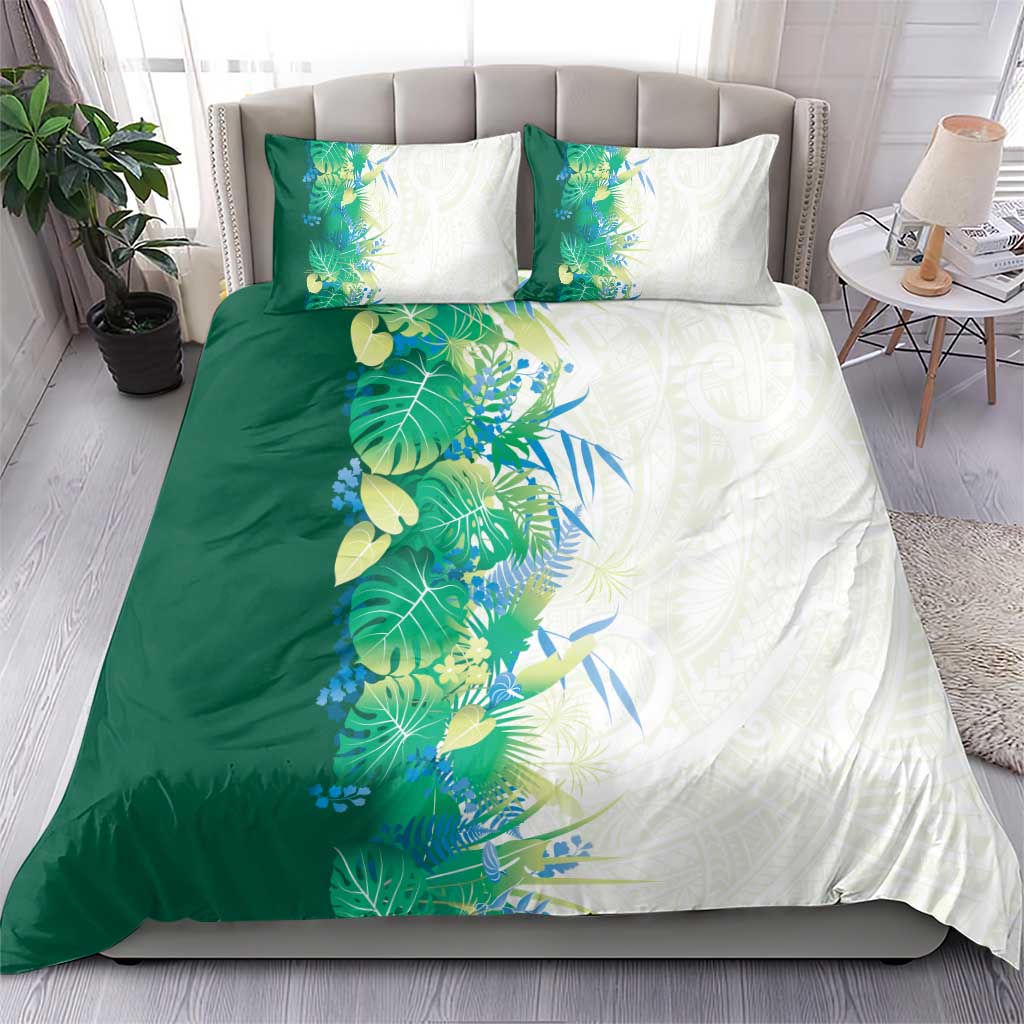 Hawaii Tropical Plant Omaomao Bedding Set Vibrant Polynesian Pattern