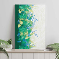 Hawaii Tropical Plant Omaomao Canvas Wall Art Vibrant Polynesian Pattern