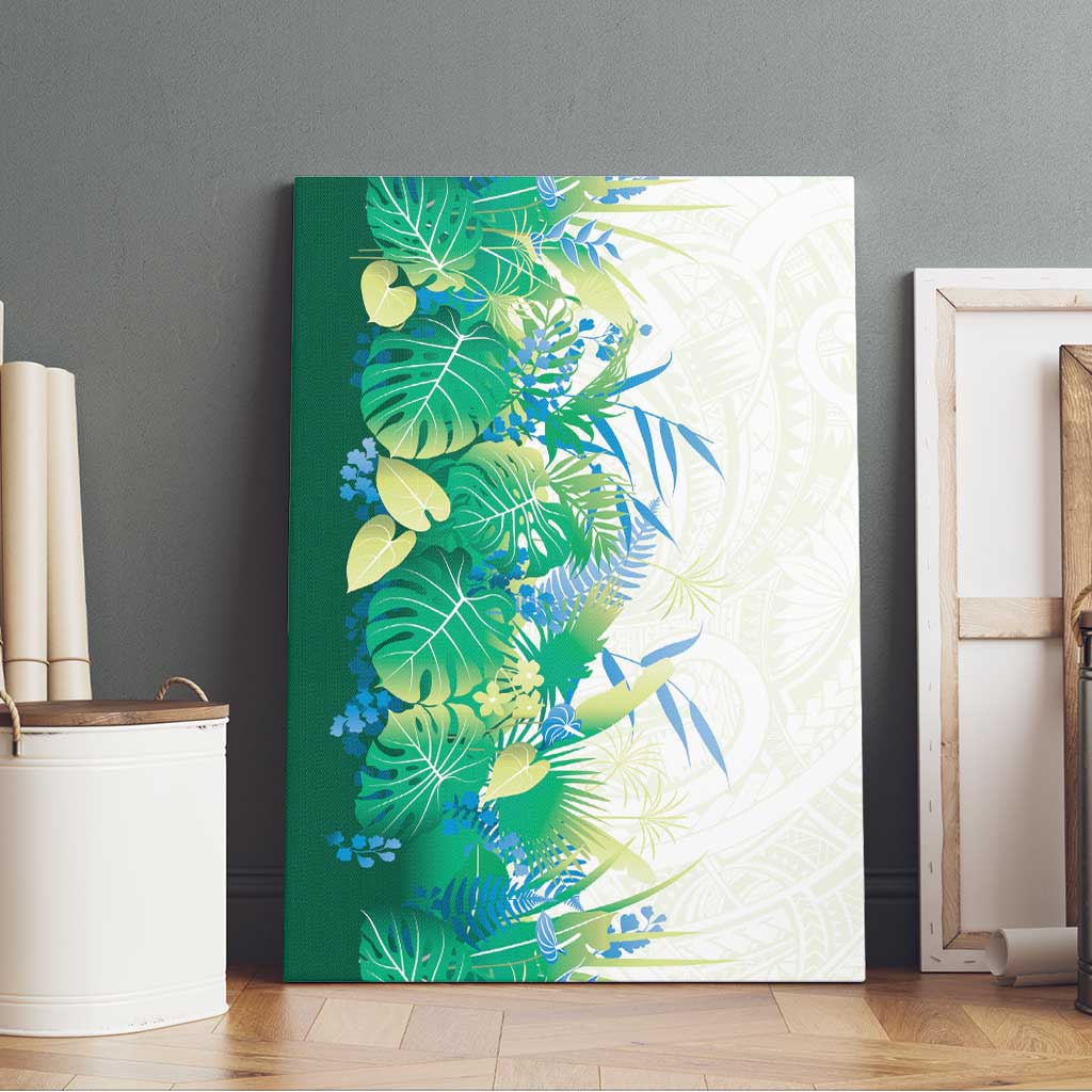 Hawaii Tropical Plant Omaomao Canvas Wall Art Vibrant Polynesian Pattern