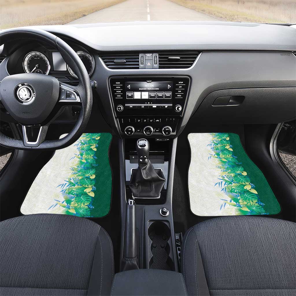 Hawaii Tropical Plant Omaomao Car Mats Vibrant Polynesian Pattern