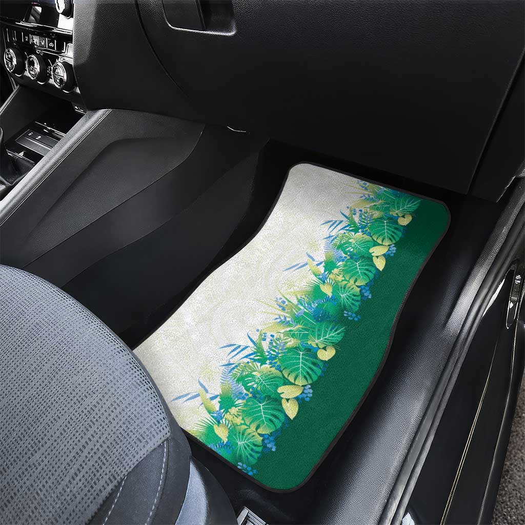 Hawaii Tropical Plant Omaomao Car Mats Vibrant Polynesian Pattern