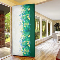 Hawaii Tropical Plant Omaomao Door Cover Vibrant Polynesian Pattern