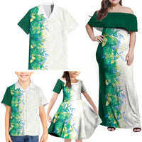 Hawaii Tropical Plant Omaomao Family Matching Off Shoulder Maxi Dress and Hawaiian Shirt Vibrant Polynesian Pattern LT01 - Polynesian Pride