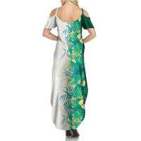 Hawaii Tropical Plant Omaomao Family Matching Summer Maxi Dress and Hawaiian Shirt Vibrant Polynesian Pattern LT01 - Polynesian Pride