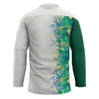 Hawaii Tropical Plant Omaomao Hockey Jersey Vibrant Polynesian Pattern