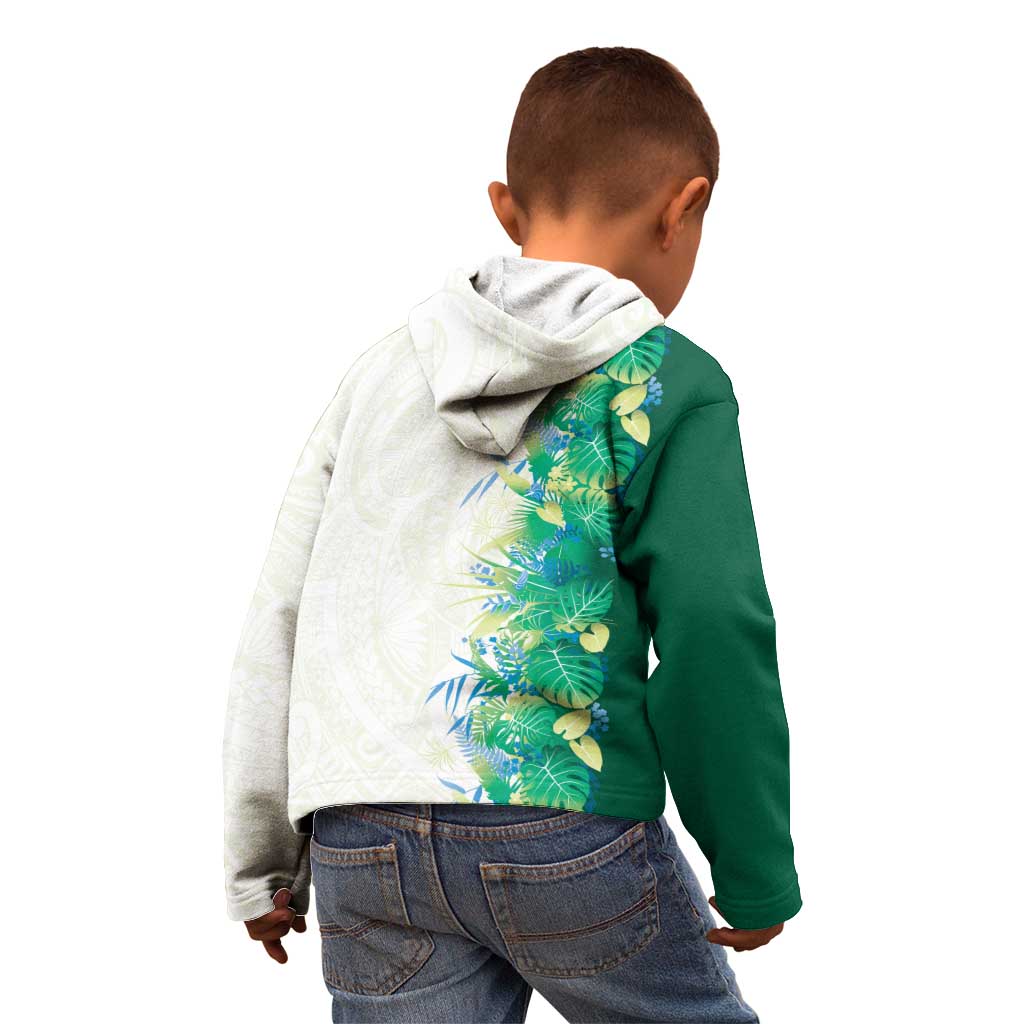 Hawaii Tropical Plant Omaomao Kid Hoodie Vibrant Polynesian Pattern