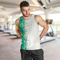 Hawaii Tropical Plant Omaomao Men Tank Top Vibrant Polynesian Pattern