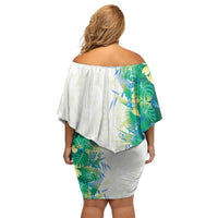 Hawaii Tropical Plant Omaomao Off Shoulder Short Dress Vibrant Polynesian Pattern LT01 - Polynesian Pride