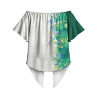 Hawaii Tropical Plant Omaomao Off Shoulder Wrap Waist Top Vibrant Polynesian Pattern LT01 - Polynesian Pride