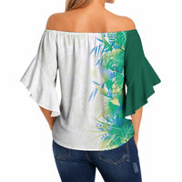 Hawaii Tropical Plant Omaomao Off Shoulder Wrap Waist Top Vibrant Polynesian Pattern LT01 - Polynesian Pride