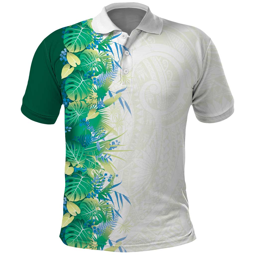 Hawaii Tropical Plant Omaomao Polo Shirt Vibrant Polynesian Pattern