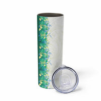 Hawaii Tropical Plant Omaomao Skinny Tumbler Vibrant Polynesian Pattern