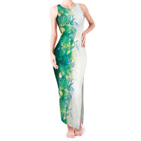 Hawaii Tropical Plant Omaomao Tank Maxi Dress Vibrant Polynesian Pattern LT01 Women Green - Polynesian Pride