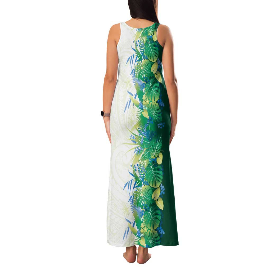 Hawaii Tropical Plant Omaomao Tank Maxi Dress Vibrant Polynesian Pattern LT01 - Polynesian Pride