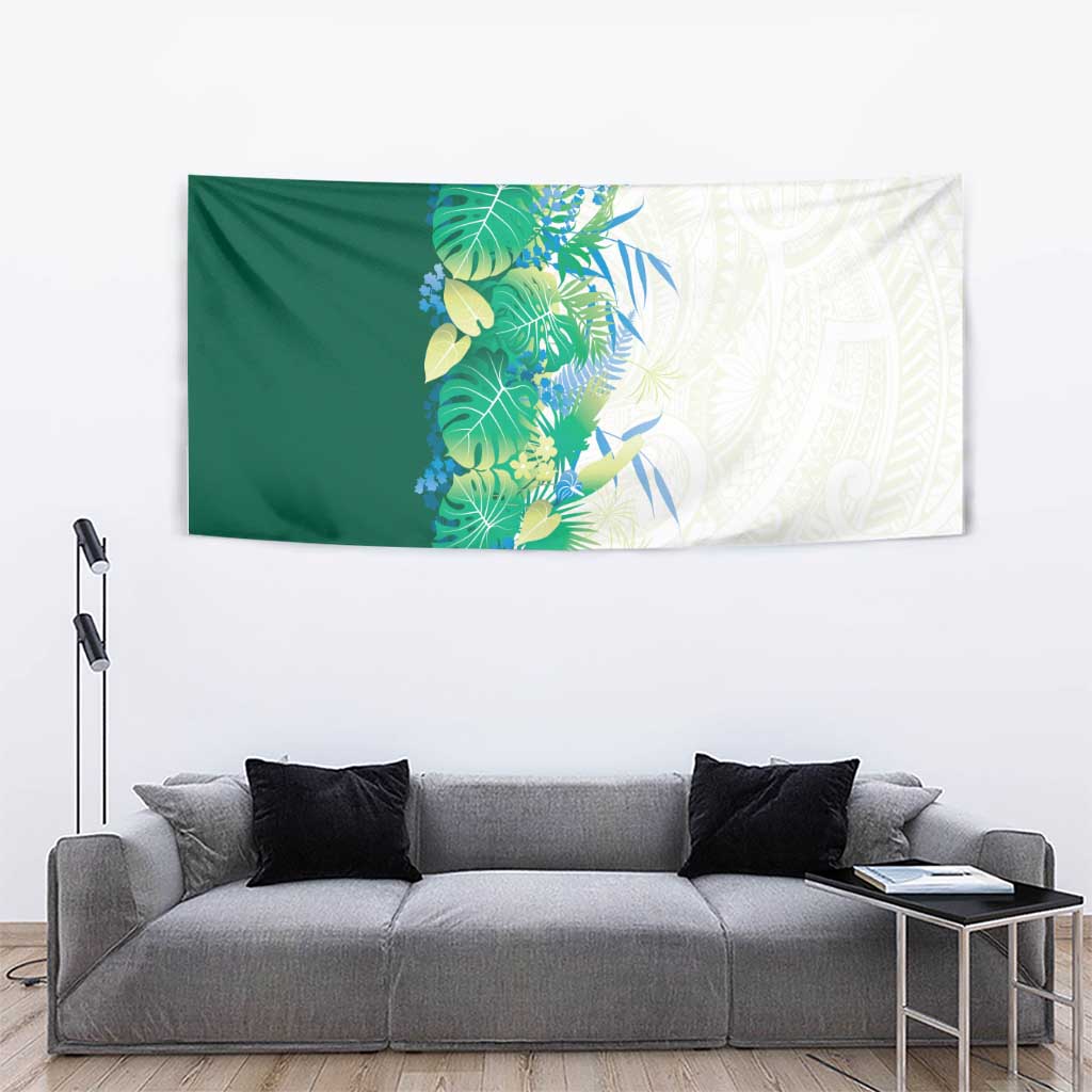Hawaii Tropical Plant Omaomao Tapestry Vibrant Polynesian Pattern