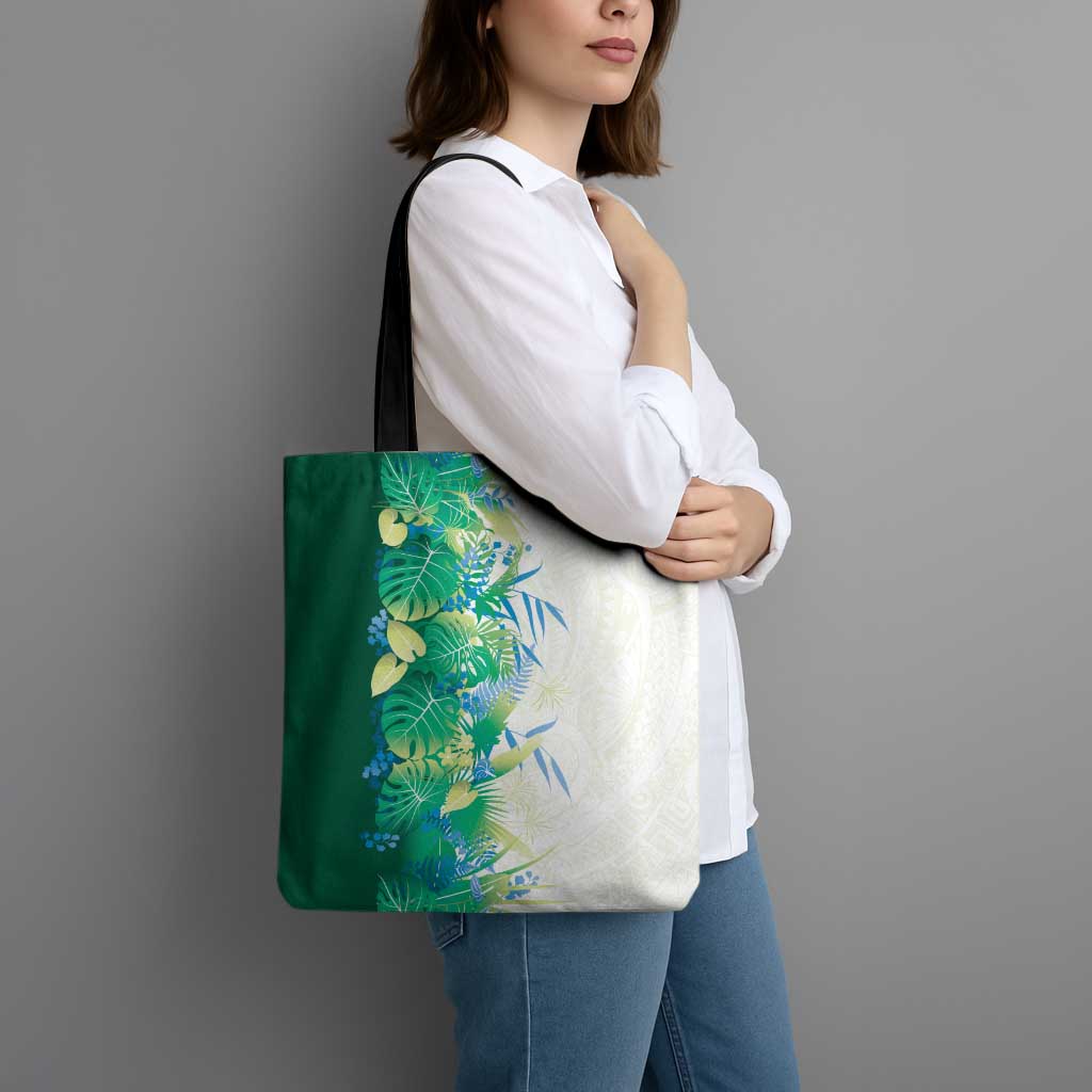 Hawaii Tropical Plant Omaomao Tote Bag Vibrant Polynesian Pattern
