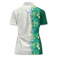 Hawaii Tropical Plant Omaomao Women Polo Shirt Vibrant Polynesian Pattern LT01 - Polynesian Pride