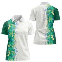 Hawaii Tropical Plant Omaomao Women Polo Shirt Vibrant Polynesian Pattern LT01 - Polynesian Pride