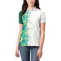 Hawaii Tropical Plant Omaomao Women Polo Shirt Vibrant Polynesian Pattern LT01 - Polynesian Pride