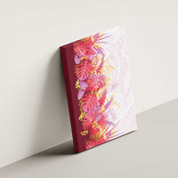 Hawaii Tropical Plant Akala Canvas Wall Art Vibrant Polynesian Pattern
