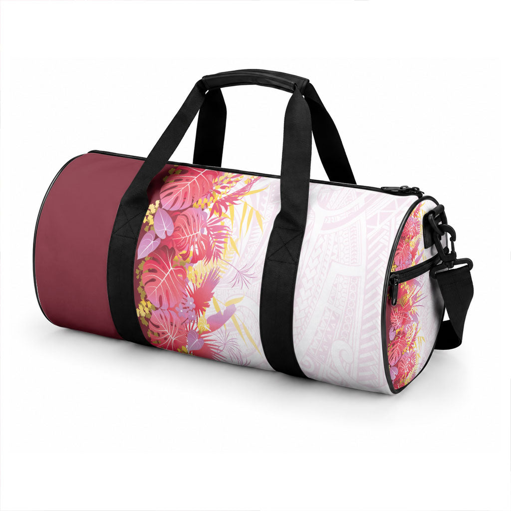Hawaii Tropical Plant Akala Duffle Bag Vibrant Polynesian Pattern LT01 - Polynesian Pride